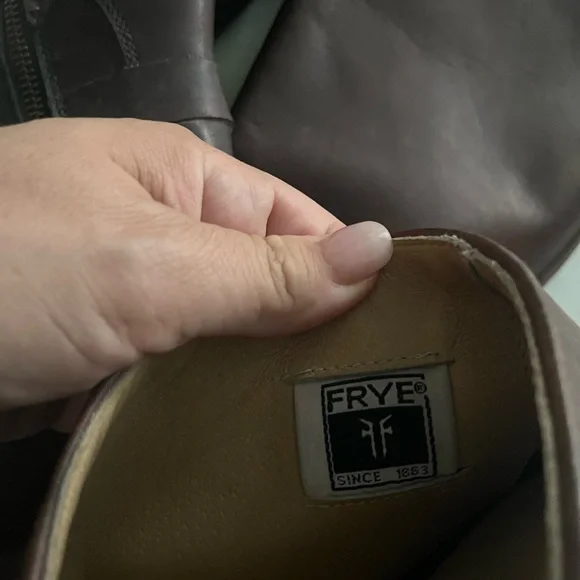FRYE brown leather riding boots 9.5 B. Excellent condition. - Picture 5 of 7